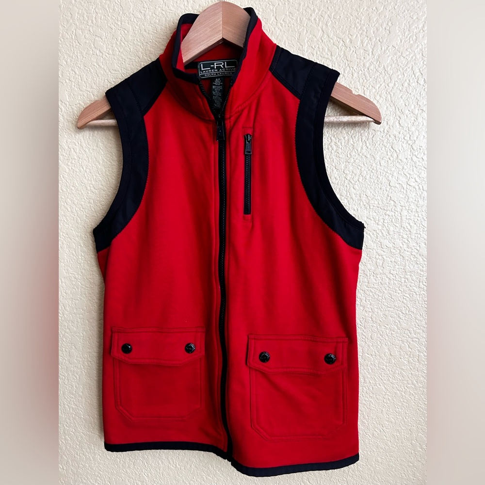Ralph Lauren Active Red And Black Vest